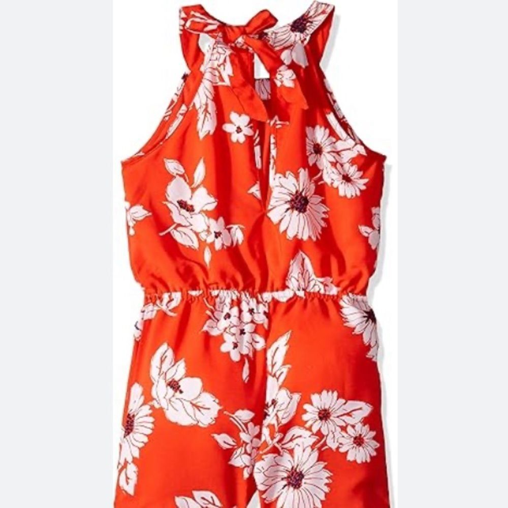 My Michelle Red Floral romper size girls XL FITS WOMENS XS - Picture 2 of 3